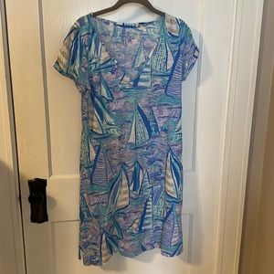 NWOT Lilly Pulitzer Jessica dress in Aboat Time print.